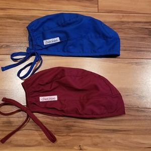 Cherokee Scrub Caps Surgical Hats Lot of Two